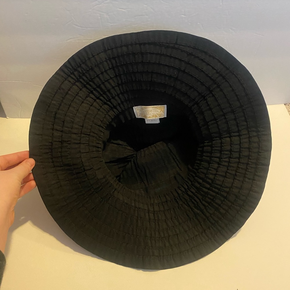 Cappelli Straworld Black Foldable Sun Hat - Picture 4 of 8